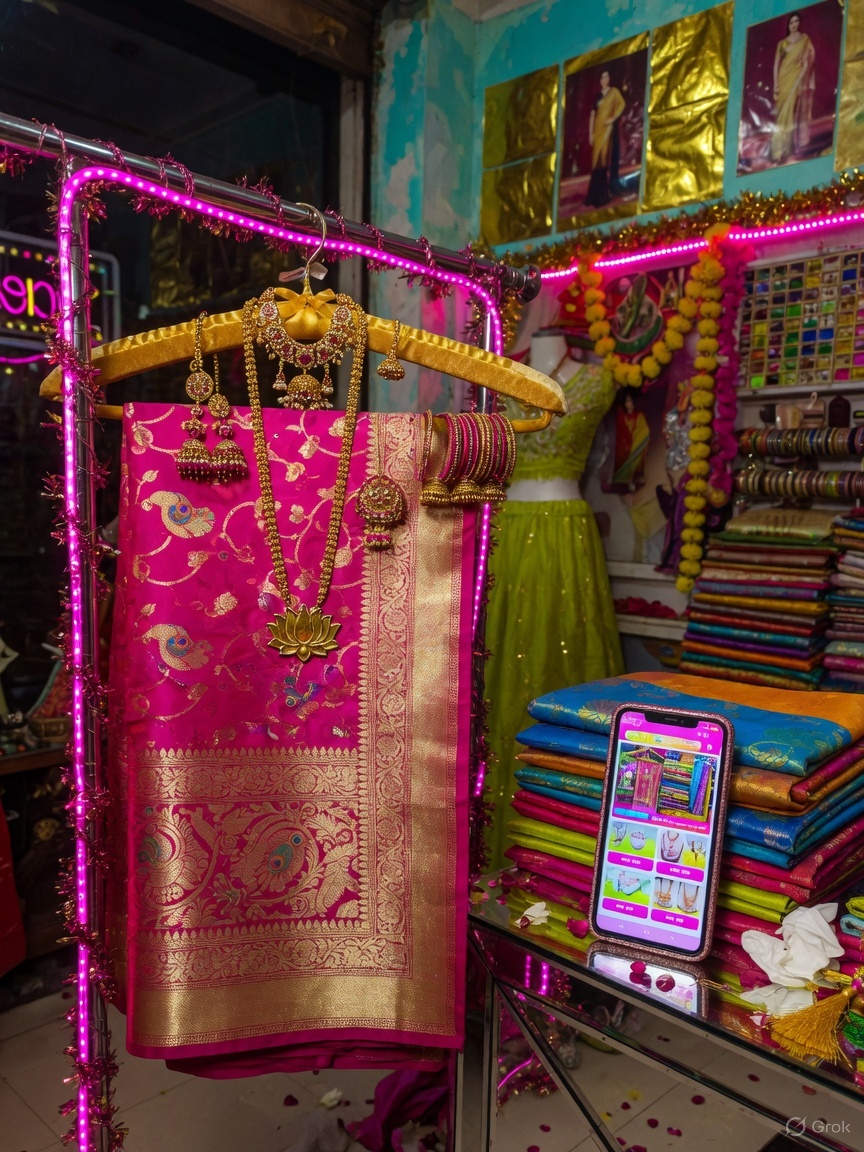 Saree, suits, jewellery and retail ecommerce products